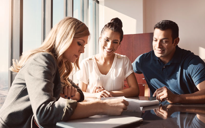 couple learning about life insurance